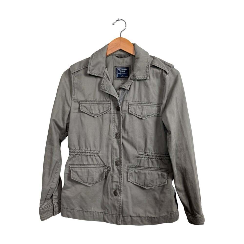 Vintage Y2K Abercrombie & Fitch Women’s Military Jacket with Pockets Size S